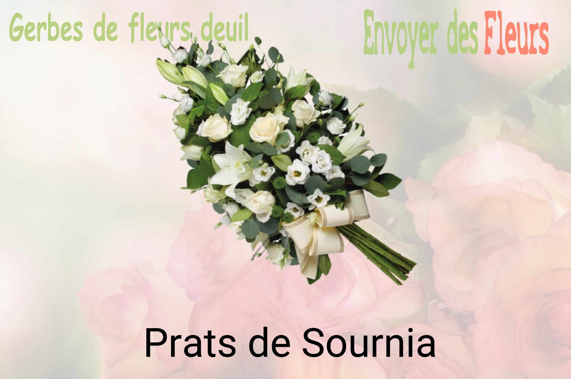 Gerbe de fleurs de deuil livrée à Prats-de-Sournia